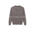 Men's Knitted Henley Button Neck Textured Front Pullover